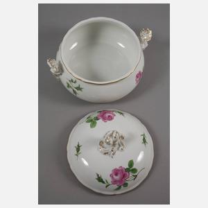 Meissen Deckelterrine "Rote Rose"