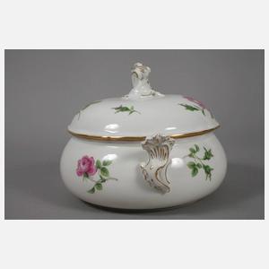 Meissen Deckelterrine "Rote Rose"