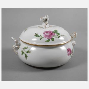 Meissen Deckelterrine "Rote Rose"