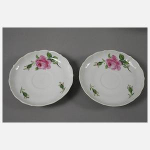 Meissen vier Serviceteile "Rote Rose"