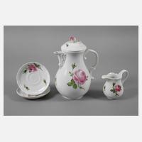 Meissen vier Serviceteile "Rote Rose"111