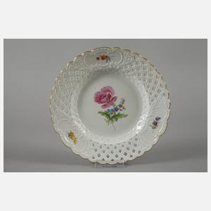 Meissen Durchbruchschale und Durchbruchteller