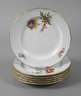 Meissen sechs Speiseteller "Blume 2 schräg"