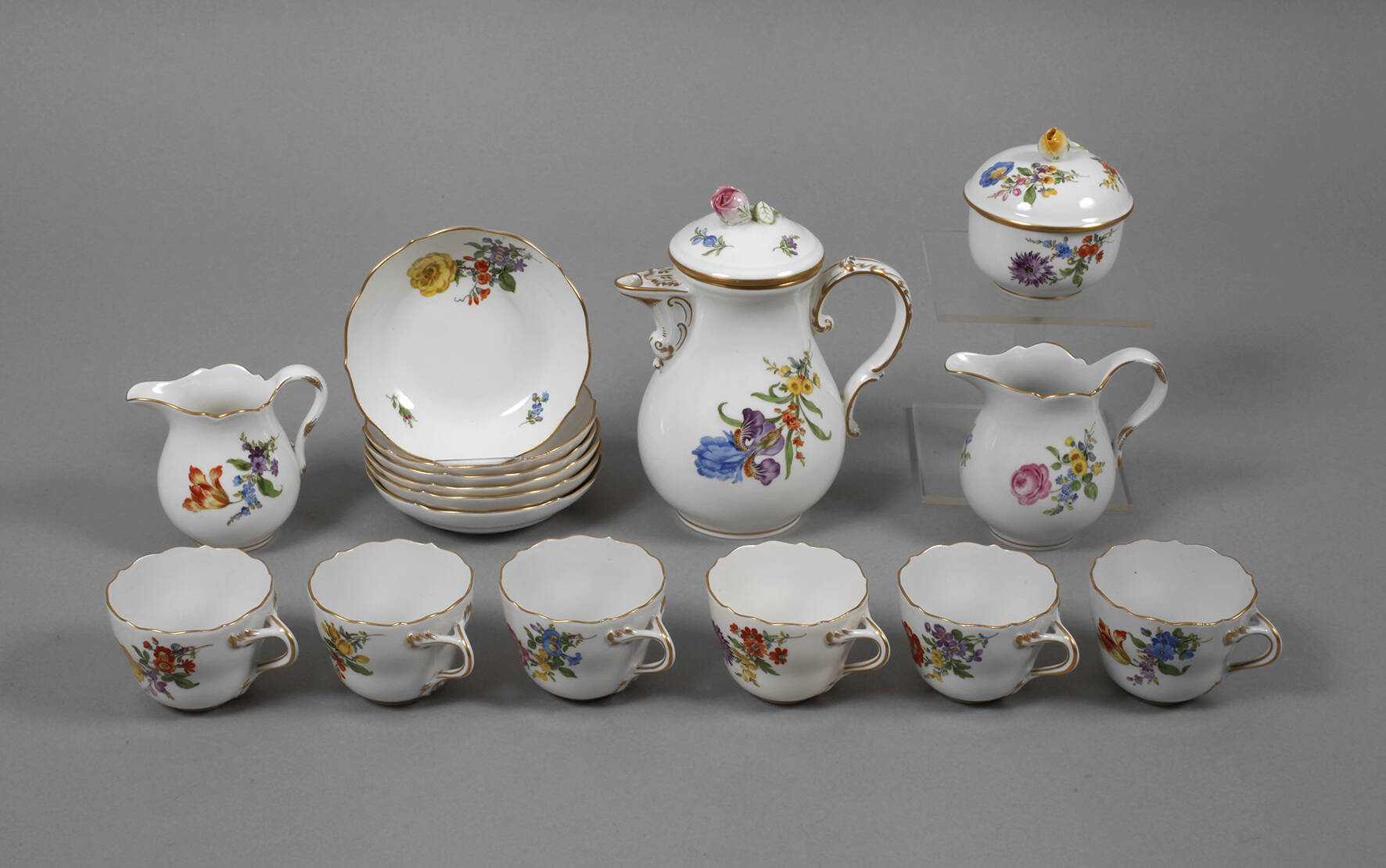 Meissen Mokkaservice "Blume 3"