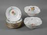 Meissen Konvolut Geschirrteile mit Blumenmalerei