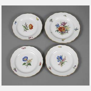 Meissen Konvolut Teller Blumenmalerei