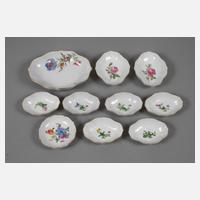 Meissen Konvolut Schälchen Blumenmalerei111