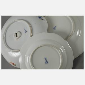 Meissen Konvolut Zierteller Blumenmalerei