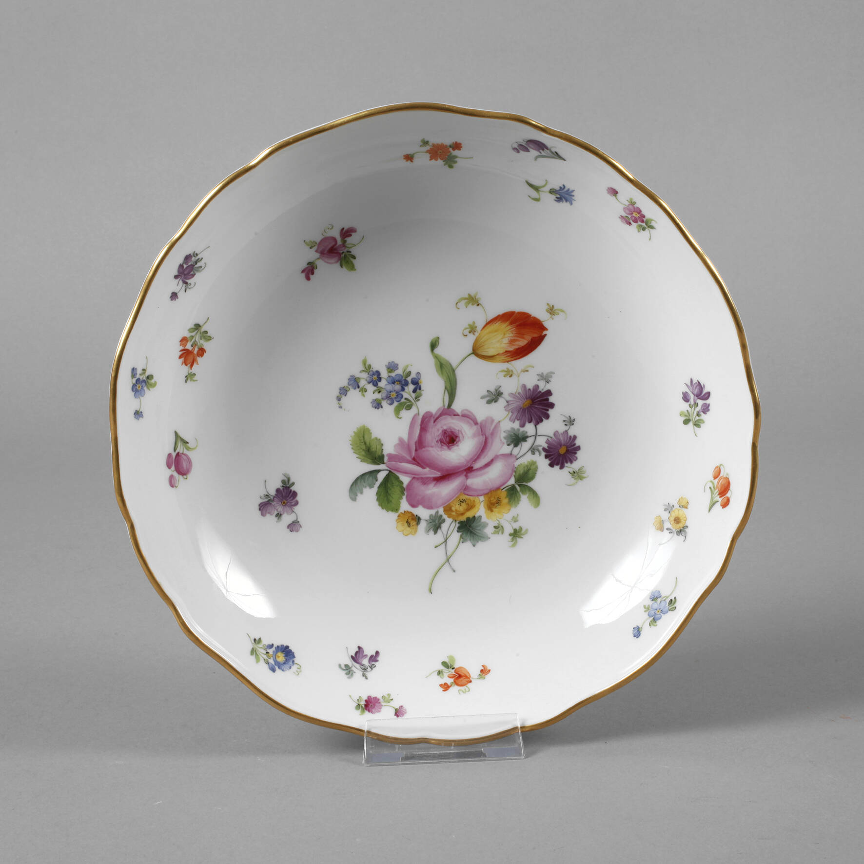 Meissen runde Schale "Blumenbukett"