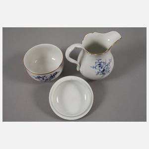 Meissen Tête-à-Tête "Blaue Blume mit Insekten"