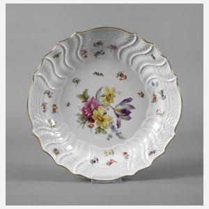 Meissen runde Schale "Blumen und Insekten"
