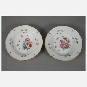 Meissen Konvolut Teller "Blumen und Insekten"