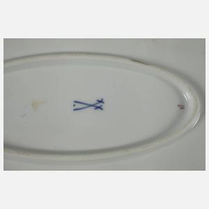 Meissen ovale Platte "Blumen und Insekten"