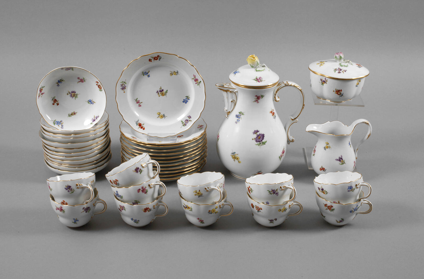 Meissen Kaffeeservice Streublümchendekor