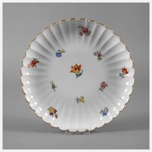 Meissen Kuchenplatte Streublümchendekor