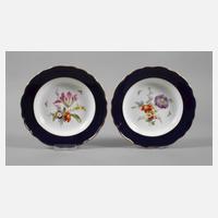 Meissen zwei Suppenteller "Blumen und Insekten"111