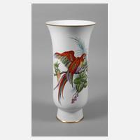 Meissen große Vase mit Papageimotiv111