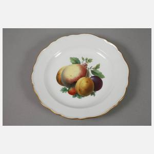 Meissen drei Dessertteller "Fruchtmalerei"