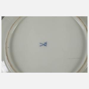 Meissen Wandteller "Roter Mingdrache mit Kante"