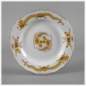 Meissen Speiseteller "Reicher Drache, gelb"