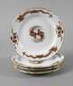 Meissen vier Kuchenteller "Reicher Drache, braun"