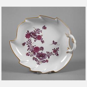 Meissen Blattschale Indischmalerei