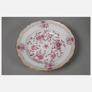 Meissen sechs Suppenteller "Indische Malerei, purpur"