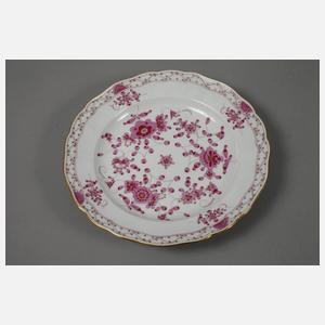 Meissen sechs Speiseteller "Indische Malerei, purpur"