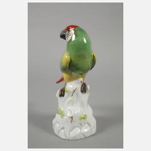 Meissen "Papagei auf Stamm"