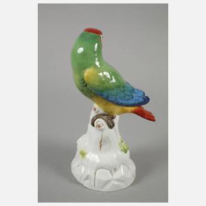 Meissen "Papagei auf Stamm"