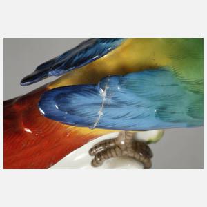 Meissen "Papagei auf Stamm"