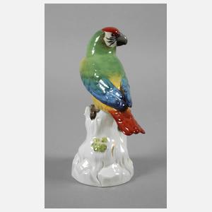 Meissen "Papagei auf Stamm"