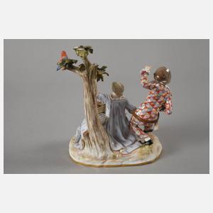 Meissen "Dame mit Harlekin und Papagei"