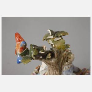 Meissen "Dame mit Harlekin und Papagei"