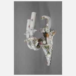 Potschappel Paar Wandleuchter im Rokokostil