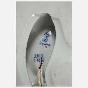 Potschappel Paar Wandleuchter im Rokokostil