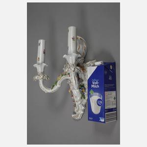 Potschappel Paar Wandleuchter im Rokokostil