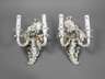 Potschappel Paar Wandleuchter im Rokokostil
