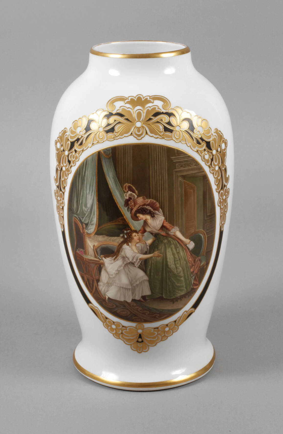 Rosenthal Vase mit Genreszene