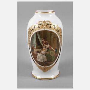 Rosenthal Vase mit Genreszene
