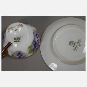 Rosenthal Paar Mokkatassen und eine Konfektdose