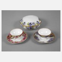 Rosenthal Paar Mokkatassen und eine Konfektdose111