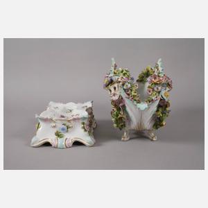 Thüringen Prunkjardiniere mit Postament