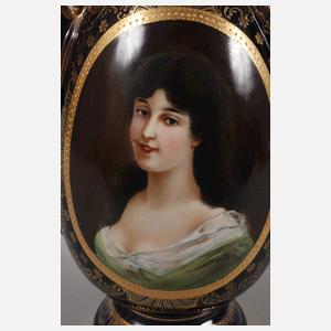 Volkstedt große Potpourrivase im Alt-Wiener Stil