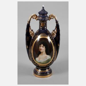 Volkstedt große Potpourrivase im Alt-Wiener Stil