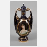 Volkstedt große Potpourrivase im Alt-Wiener Stil111