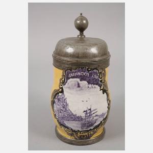 Seltener Nürnberger Fayencekrug