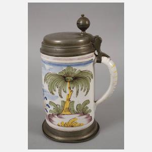 Fayencewalzenkrug mit Chinoiserien