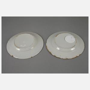 Paar Teller Fayence
