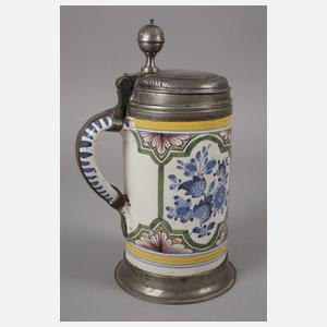 Großer Erfurter Fayencewalzenkrug